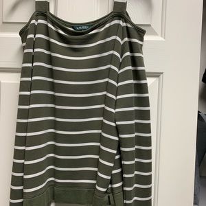 Ralph Lauren Off the Shoulder Long Sleeve Top